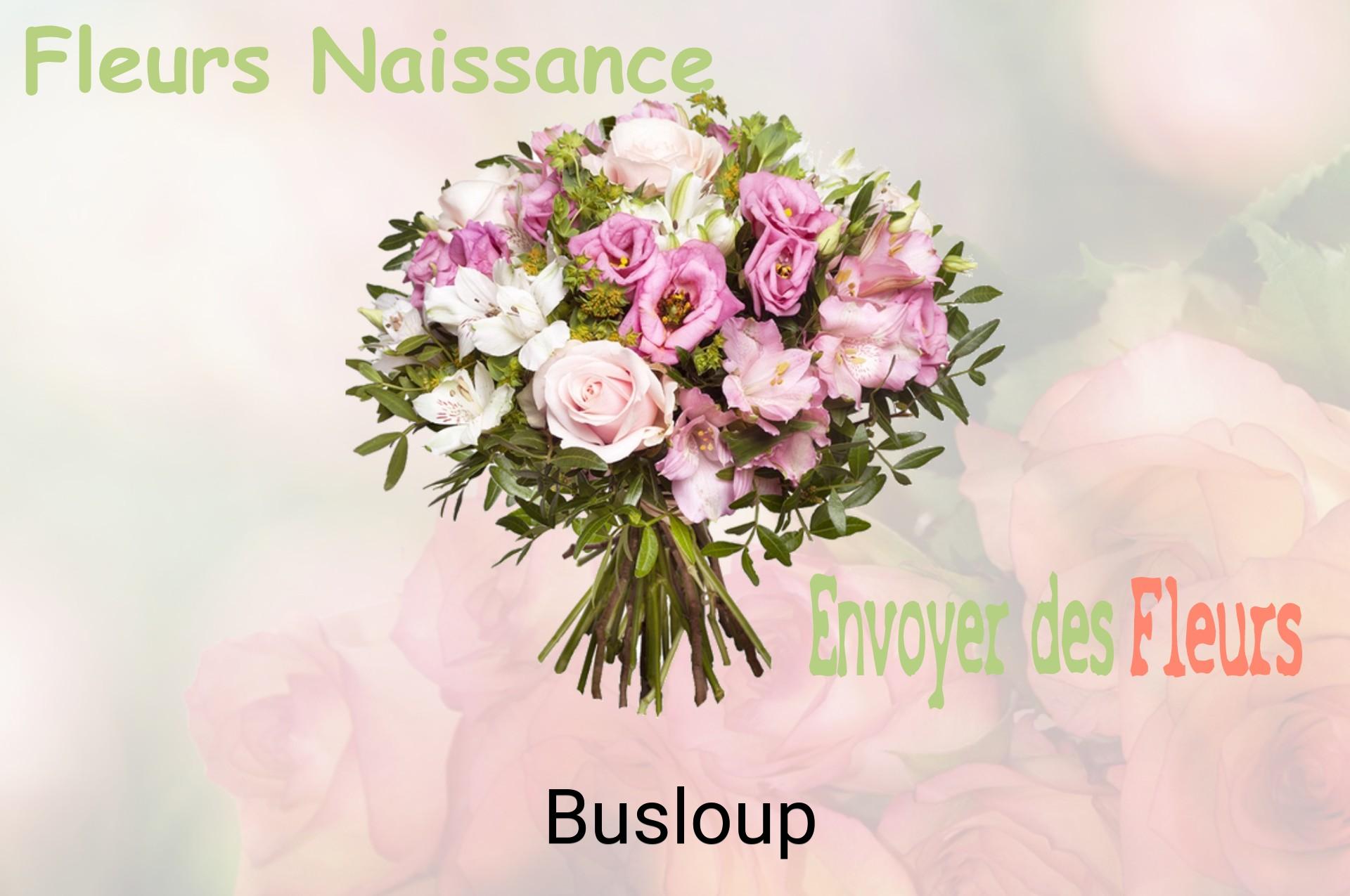 Bouquet de fleurs de naissance livré à Busloup
